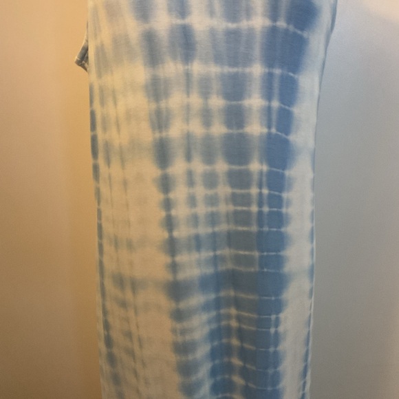 ❤️🔥 NWT Time & Tru Blue/White Tie Dye Print One Shoulder Midi Dress Size XXL/20 - Picture 8 of 11